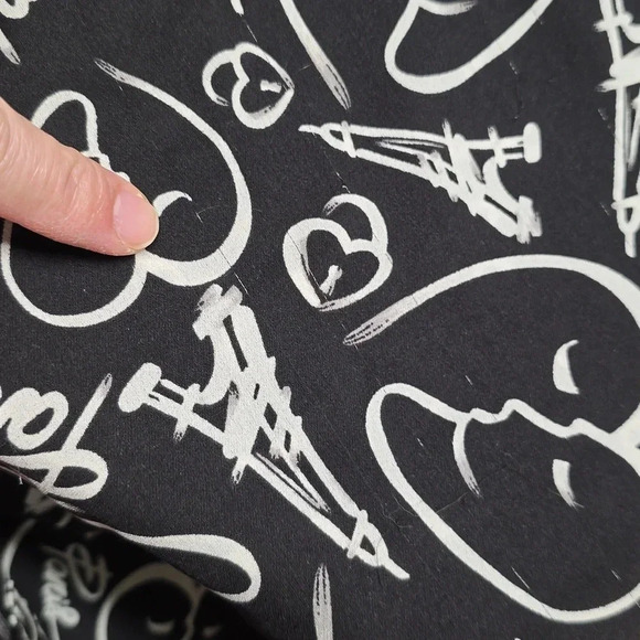 {Catherine Malandrino} Women's Paris Print Button Down Blouse - Size Large - Picture 12 of 13